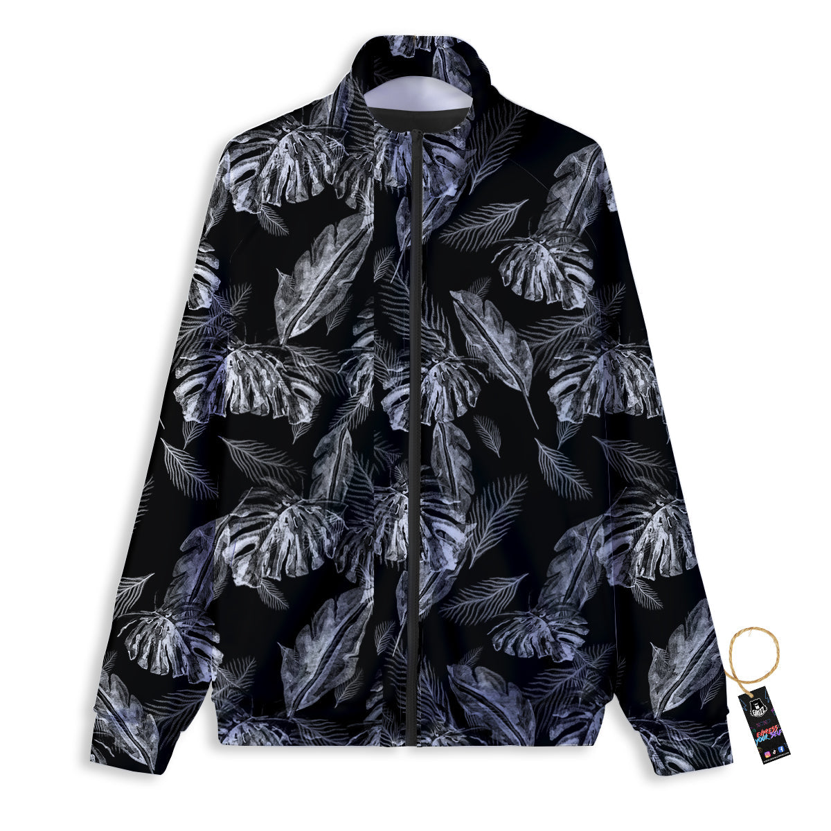 Heart Psychedelic Peace Sign Print Pattern Track Jacket-grizzshop