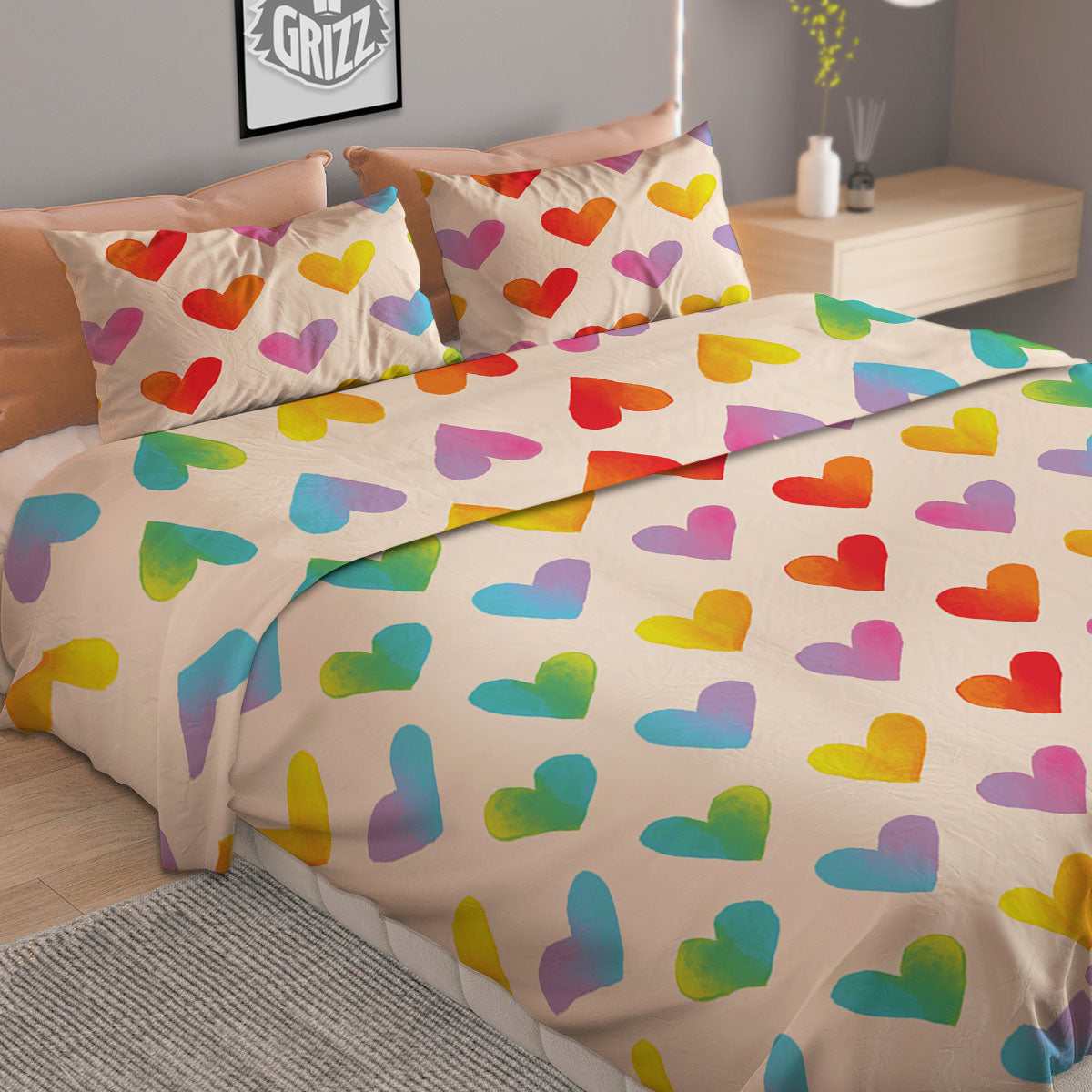 Hawaiian Exotic Tropical Print Pattern Duvet Cover Bedding Set