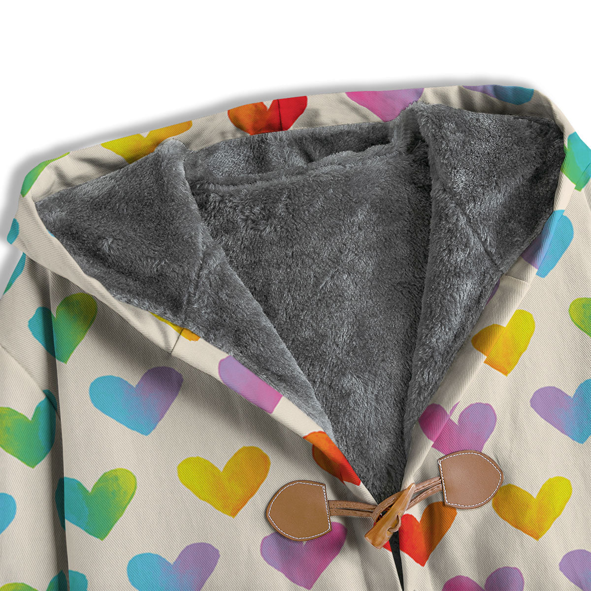 Heart Rainbow Print Pattern Men's Windbreaker Jacket-grizzshop