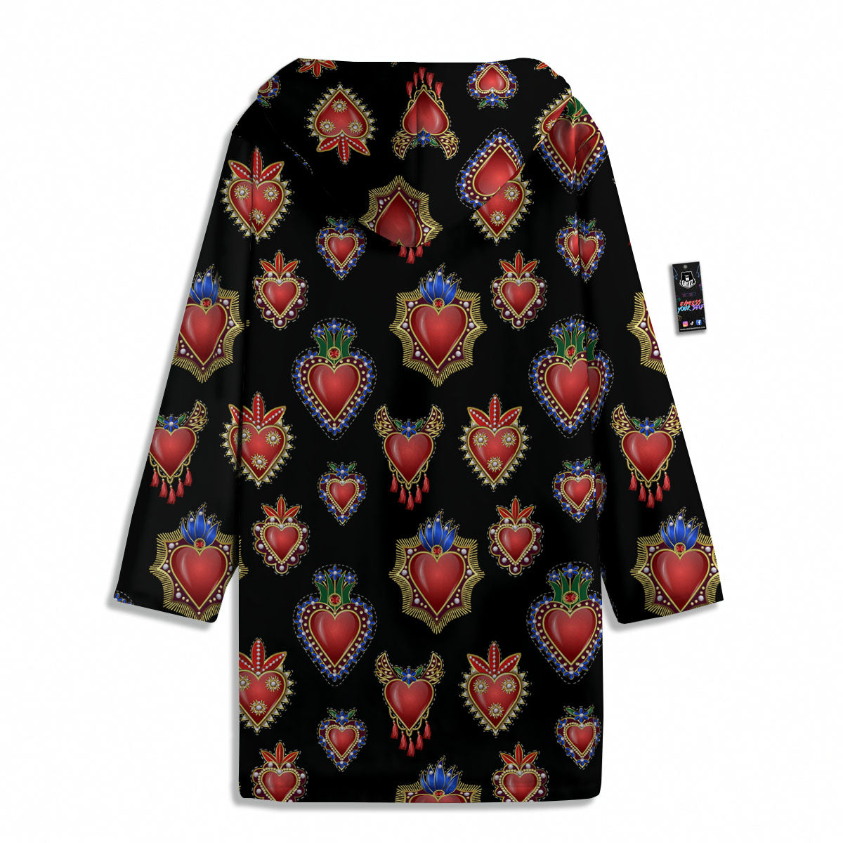 Heart Sacred Print Pattern Men's Windbreaker Jacket-grizzshop
