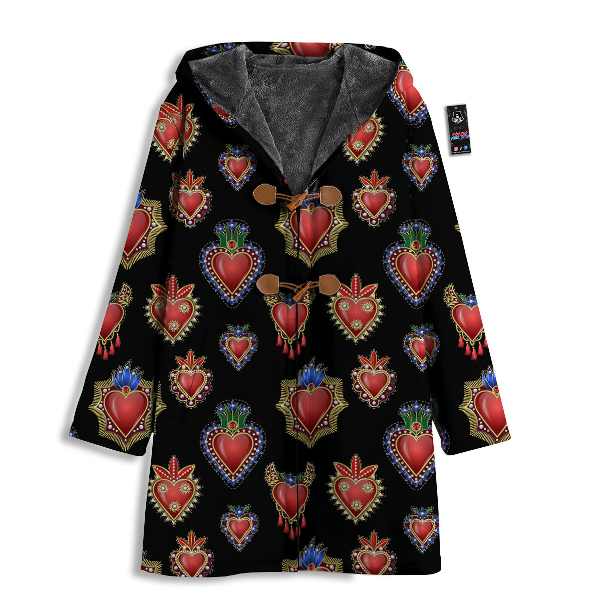 Heart Sacred Print Pattern Men's Windbreaker Jacket-grizzshop