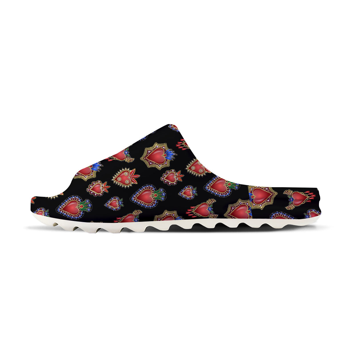 Heart Sacred Print Pattern Sandals-grizzshop