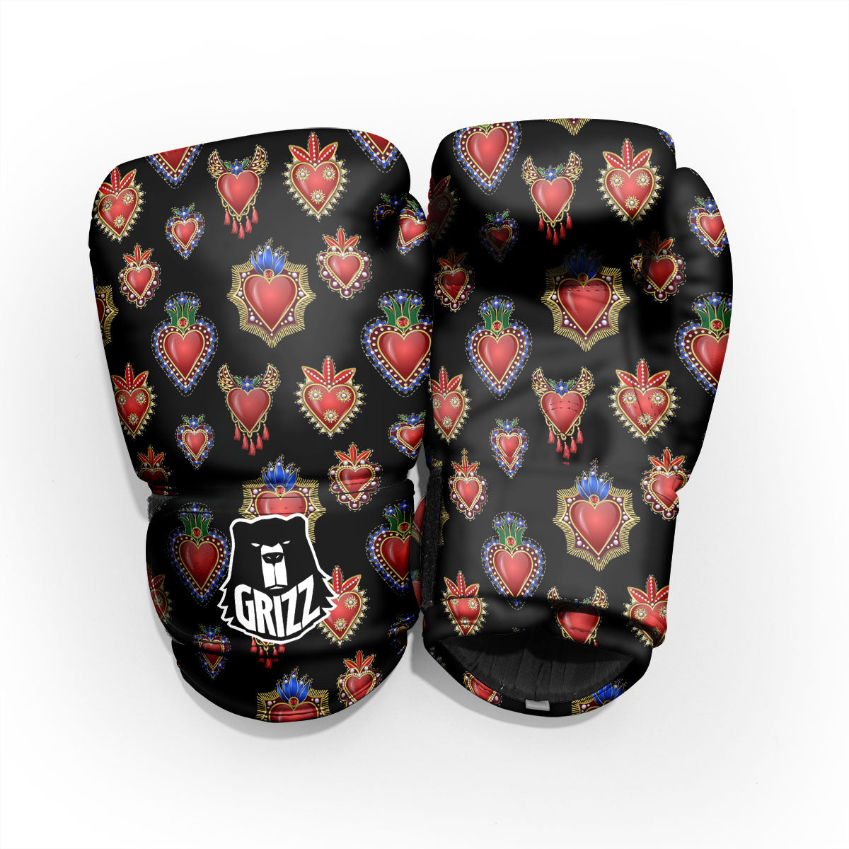 Heart Sacred Print Pattern Pro Boxing Glove