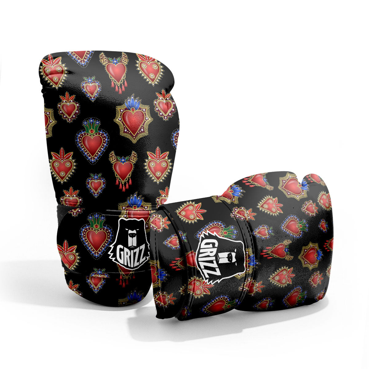 Heart Sacred Print Pattern Pro Boxing Glove