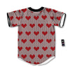 Heart Valentine's Day Print Pattern Baseball Jersey-grizzshop