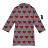 Heart Valentine's Day Print Pattern Bathrobe-grizzshop