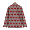 Heart Valentine's Day Print Pattern Men's Blazer-grizzshop