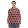 Heart Valentine's Day Print Pattern Men's Dress Shirts-grizzshop