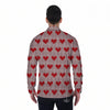 Heart Valentine's Day Print Pattern Men's Long Sleeve Shirts-grizzshop