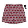 Heart Valentine's Day Print Pattern Men's Running Shorts-grizzshop