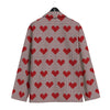 Heart Valentine's Day Print Pattern Men's Sport Coat-grizzshop