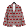 Heart Valentine's Day Print Pattern Men's Sport Coat-grizzshop