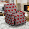 Heart Valentine's Day Print Pattern Recliner Slipcover-grizzshop