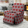 Heart Valentine's Day Print Pattern Recliner Slipcover-grizzshop