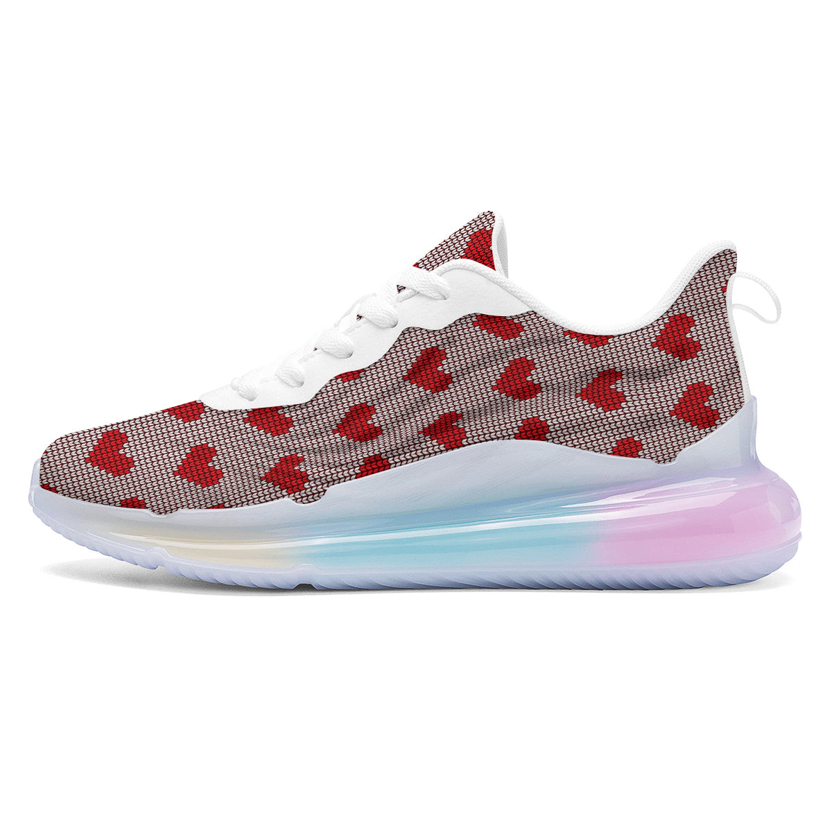 Heart Valentine's Day Print Pattern Running Sneakers-grizzshop