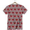 Heart Valentine's Day Print Pattern T-Shirt-grizzshop