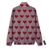 Heart Valentine's Day Print Pattern Track Jacket-grizzshop