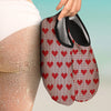 Heart Valentine's Day Print Pattern Water Shoes-grizzshop