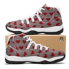 Heart Valentine's Day Print Pattern White Bball Shoes-grizzshop