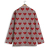 Heart Valentine's Day Print Pattern Women's Blazer-grizzshop