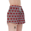 Heart Valentine's Day Print Pattern Women's Shorts-grizzshop