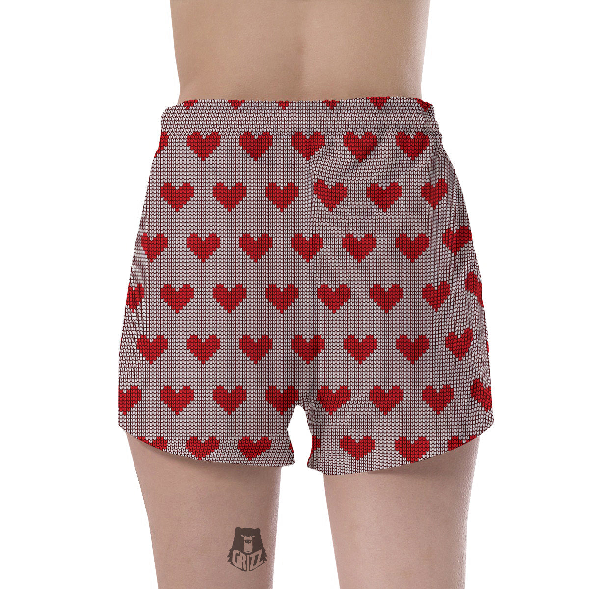 Heart Valentine's Day Print Pattern Women's Shorts-grizzshop