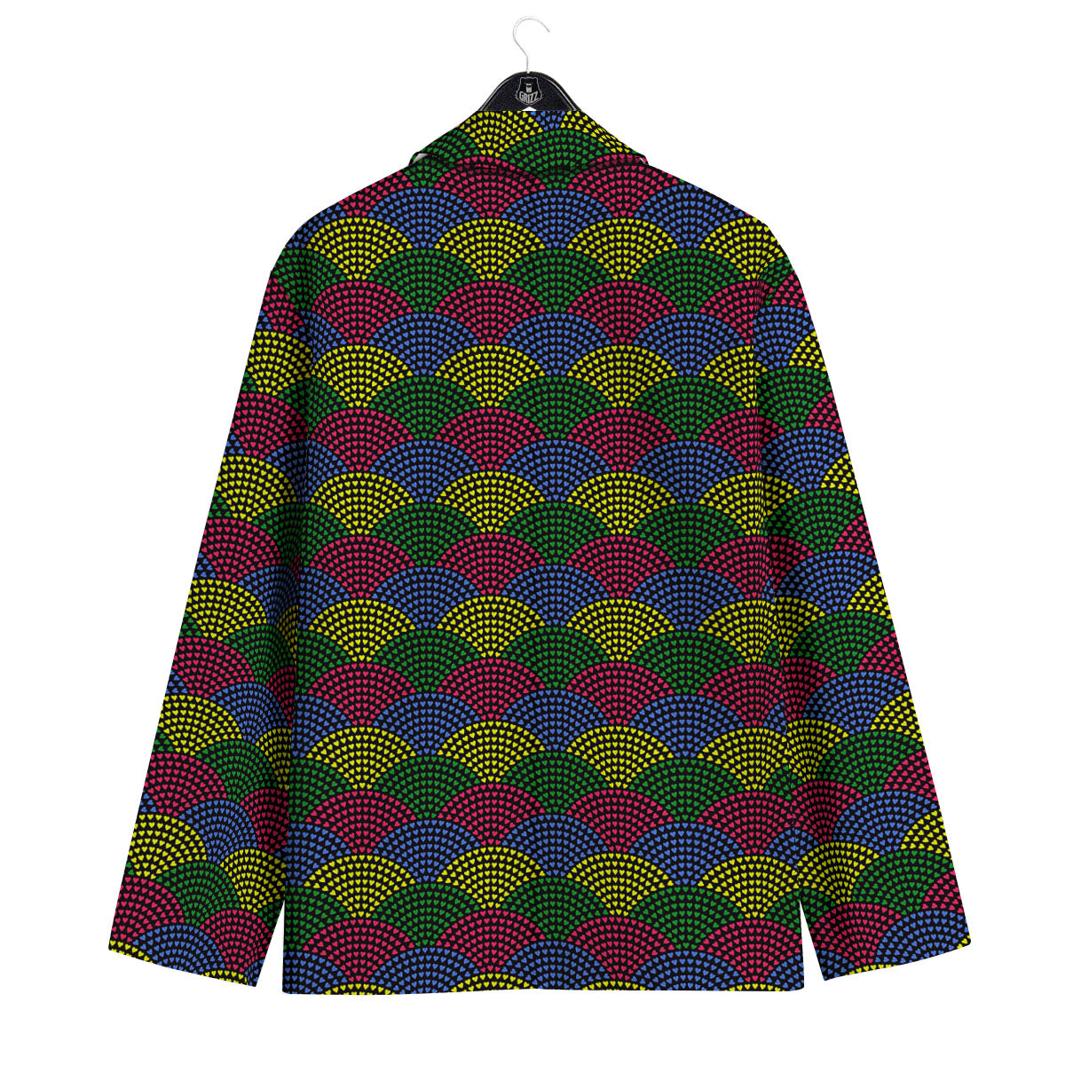 Heart Wave Colorful Print Pattern Men's Sport Coat-grizzshop