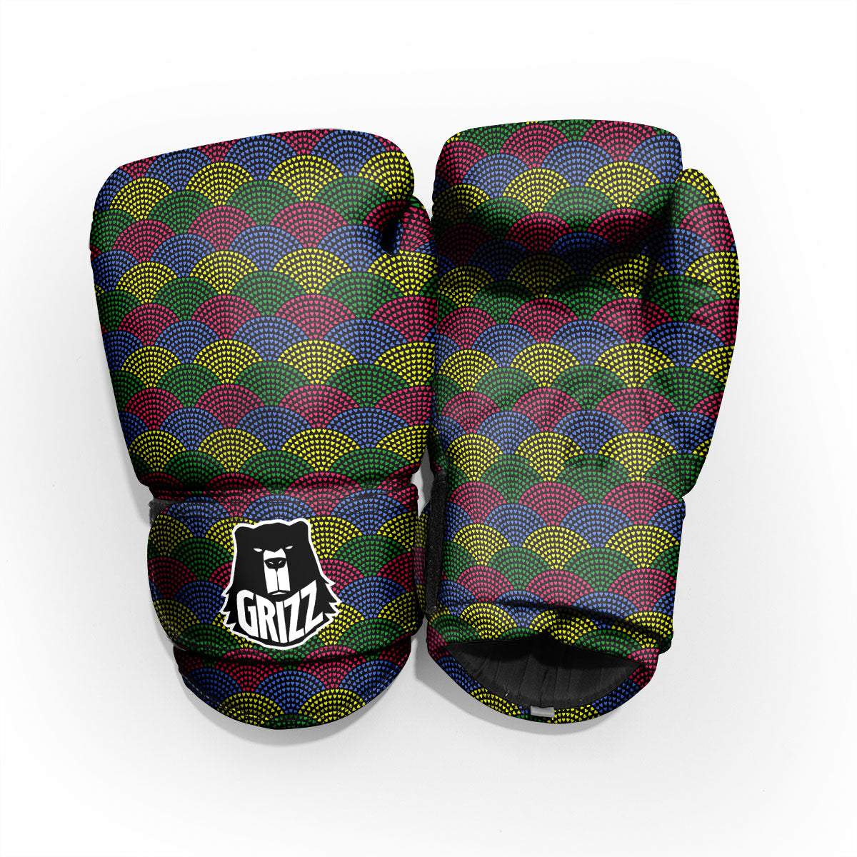 Heart Wave Colorful Print Pattern Pro Boxing Glove