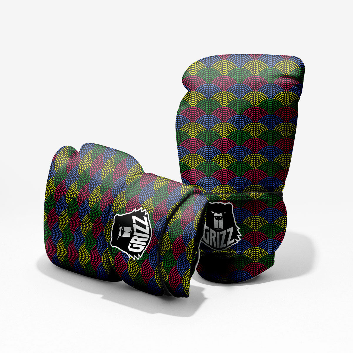 Heart Wave Colorful Print Pattern Pro Boxing Glove