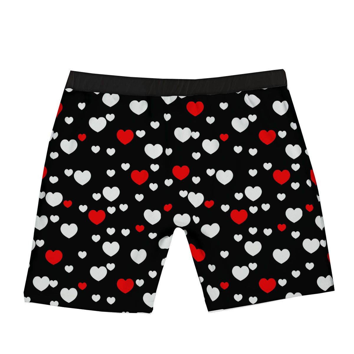 Heart White And Red Print Pattern Boxer Briefs-grizzshop