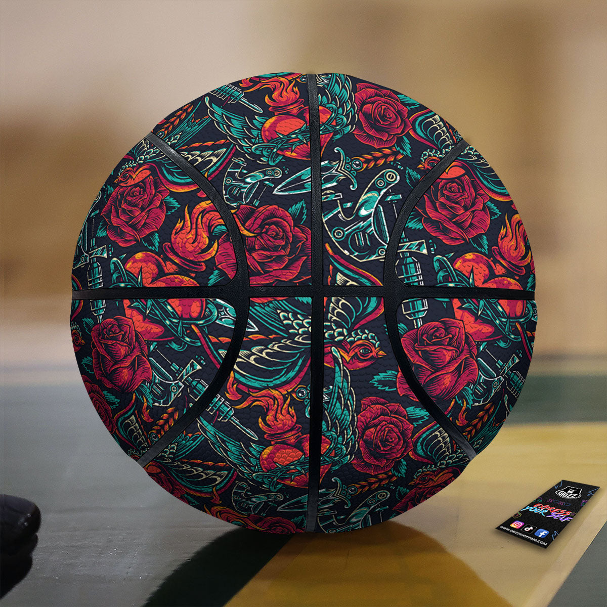 Hawaii Plants Tropical Print Pattern Basketball