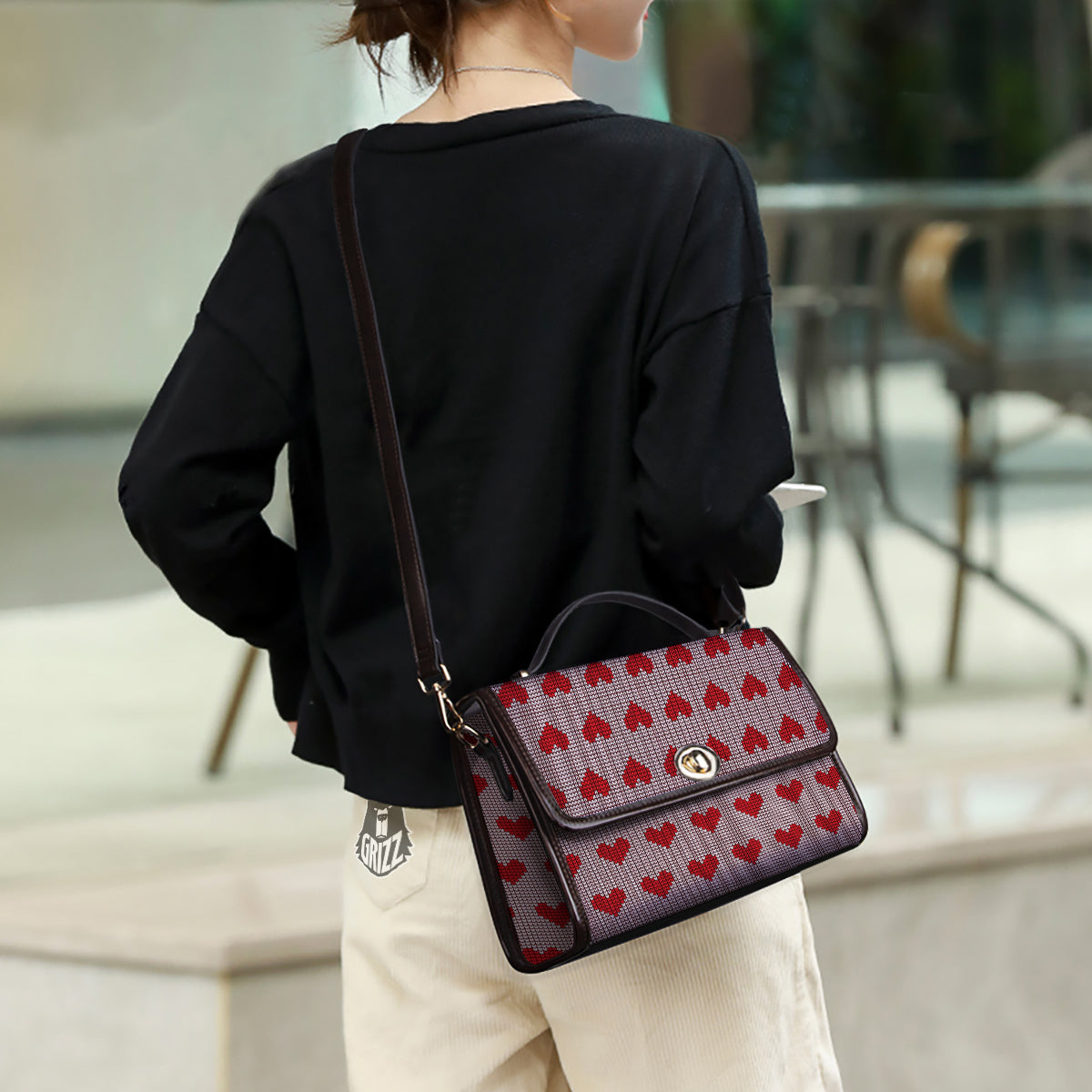 Heart Valentine's Day Print Pattern Women's Satchel Bag