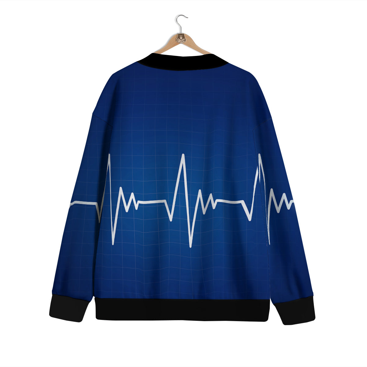 Heartbeat Blue Print Cardigan-grizzshop