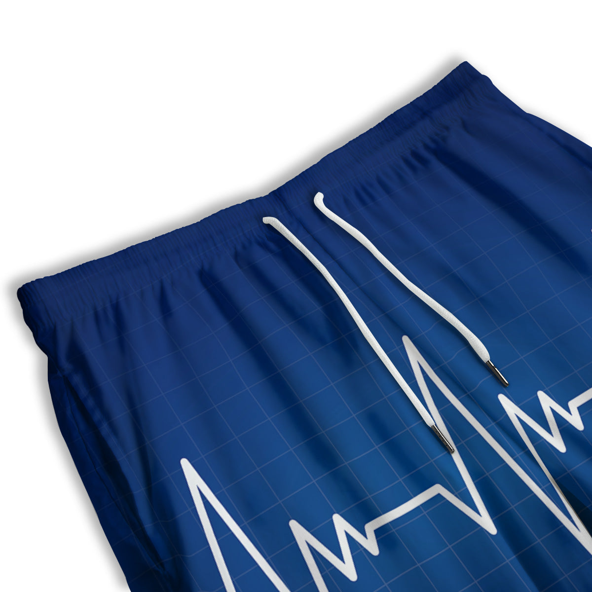 Heartbeat Blue Print Men's Athletic Shorts