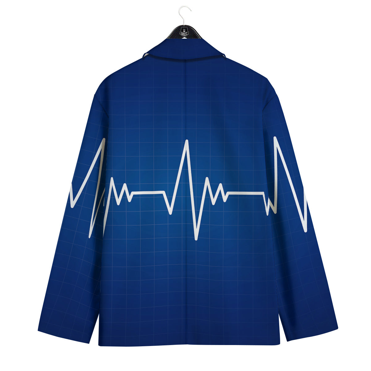 Heartbeat Blue Print Men's Sport Coat-grizzshop