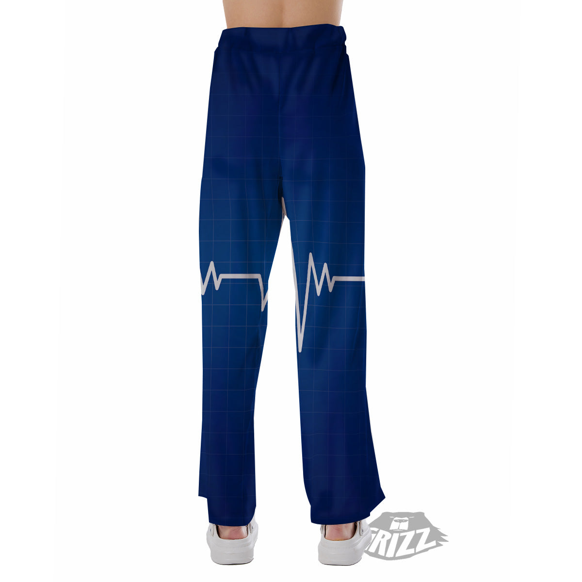 Heartbeat Blue Print Pajama Pants-grizzshop
