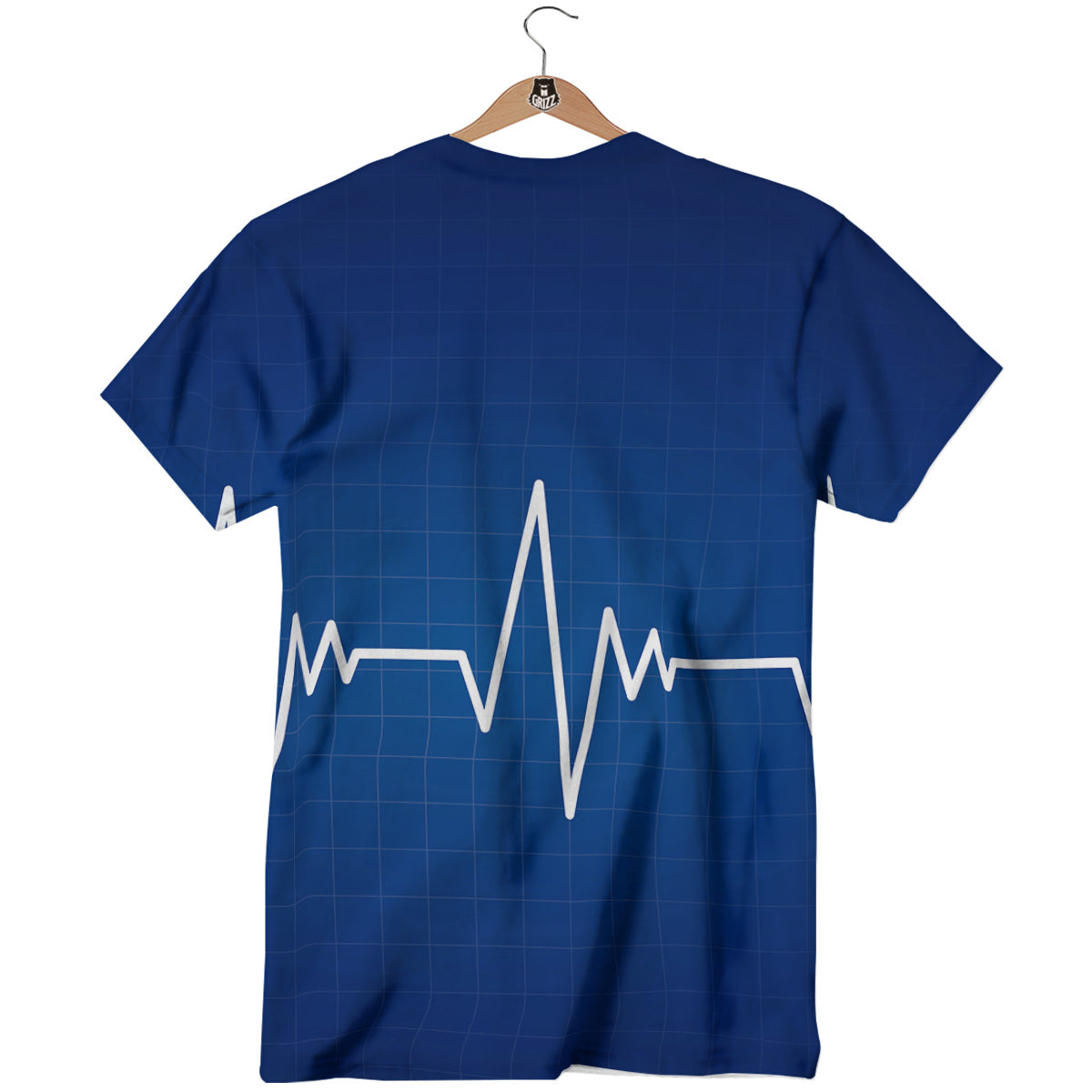Heartbeat Blue Print T-Shirt-grizzshop