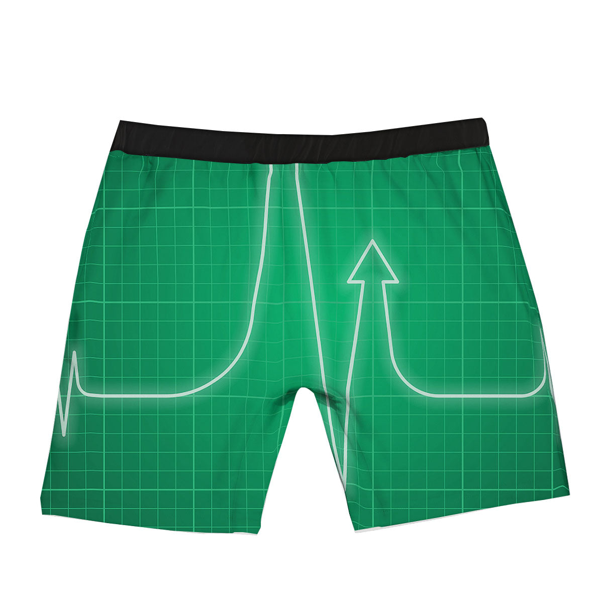 Heartbeat Green Print Boxer Briefs-grizzshop