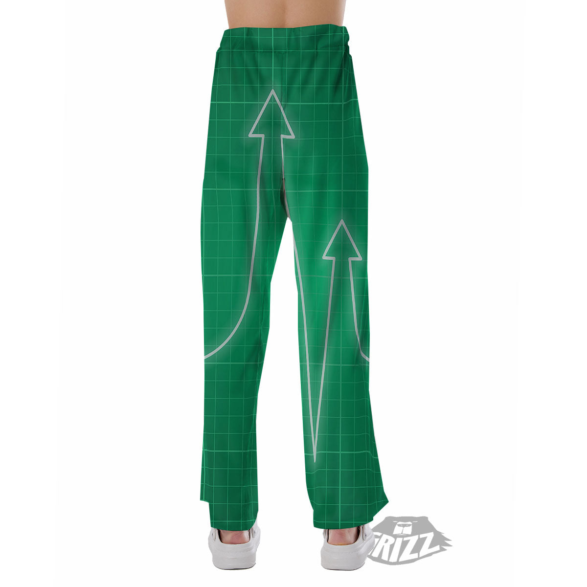 Heartbeat Green Print Pajama Pants-grizzshop