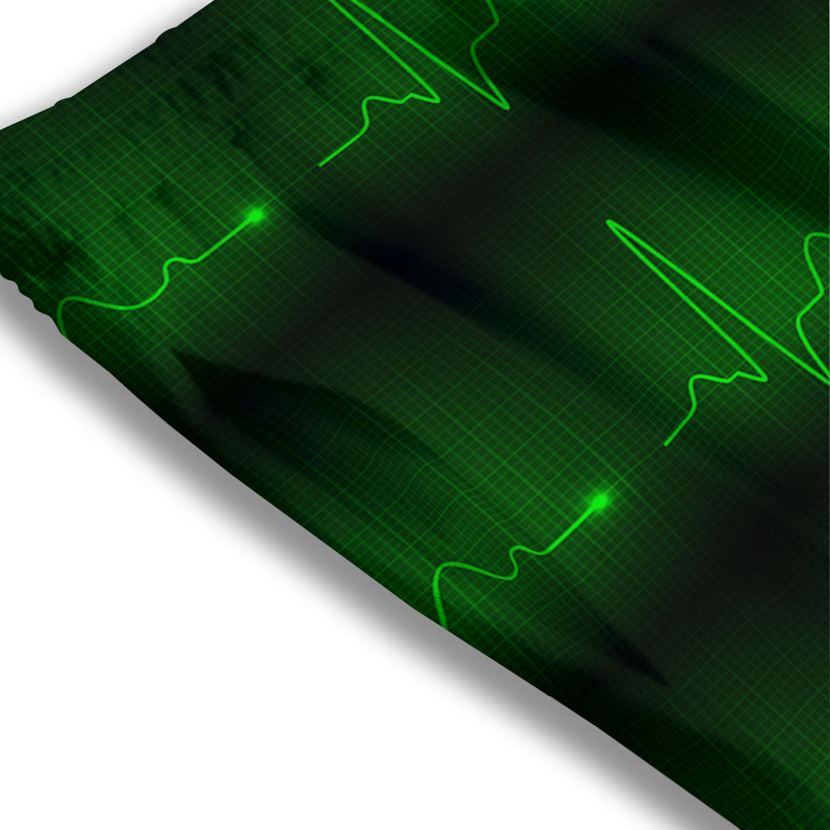 Heartbeat Green Print Pattern Mesh Shorts