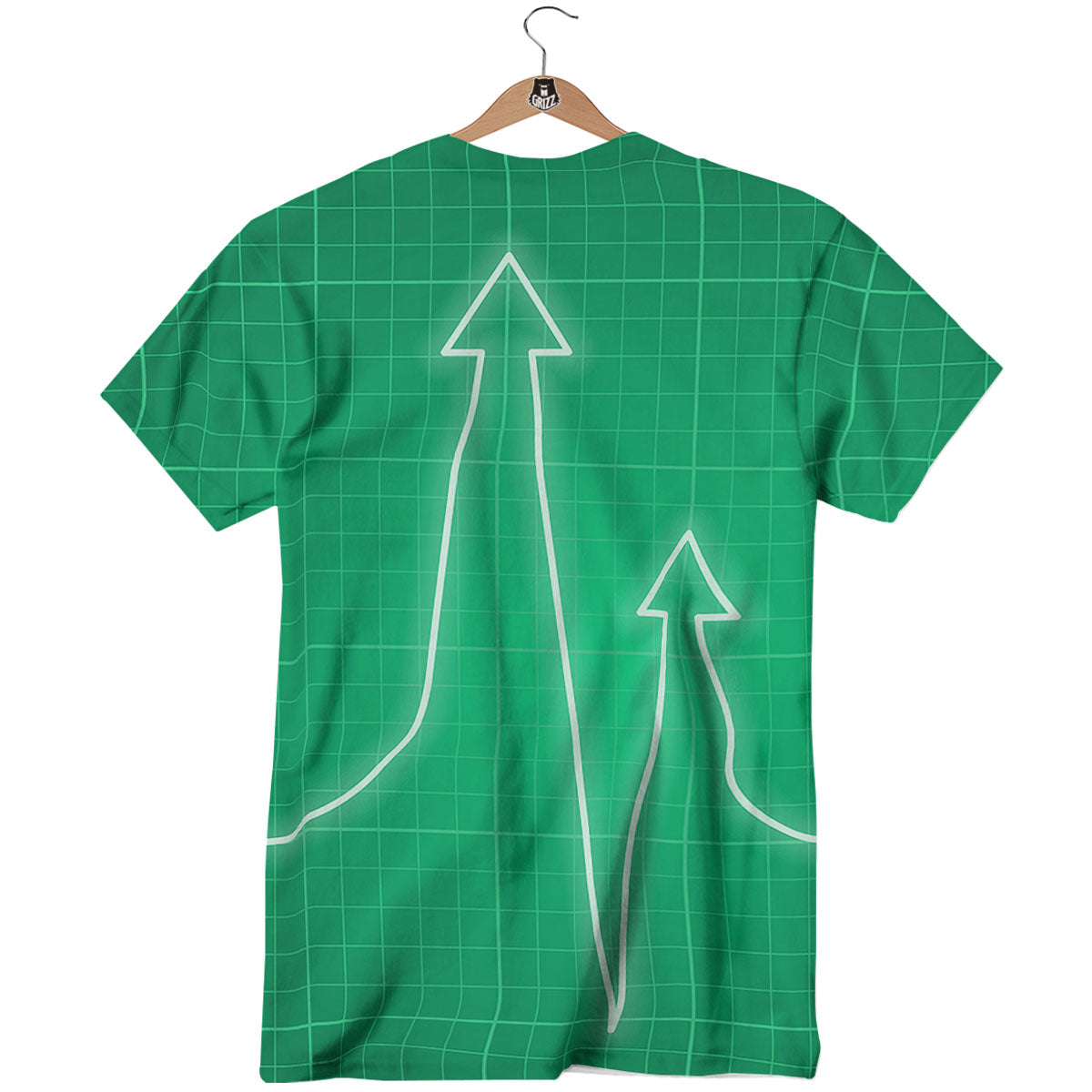 Heartbeat Green Print T-Shirt-grizzshop