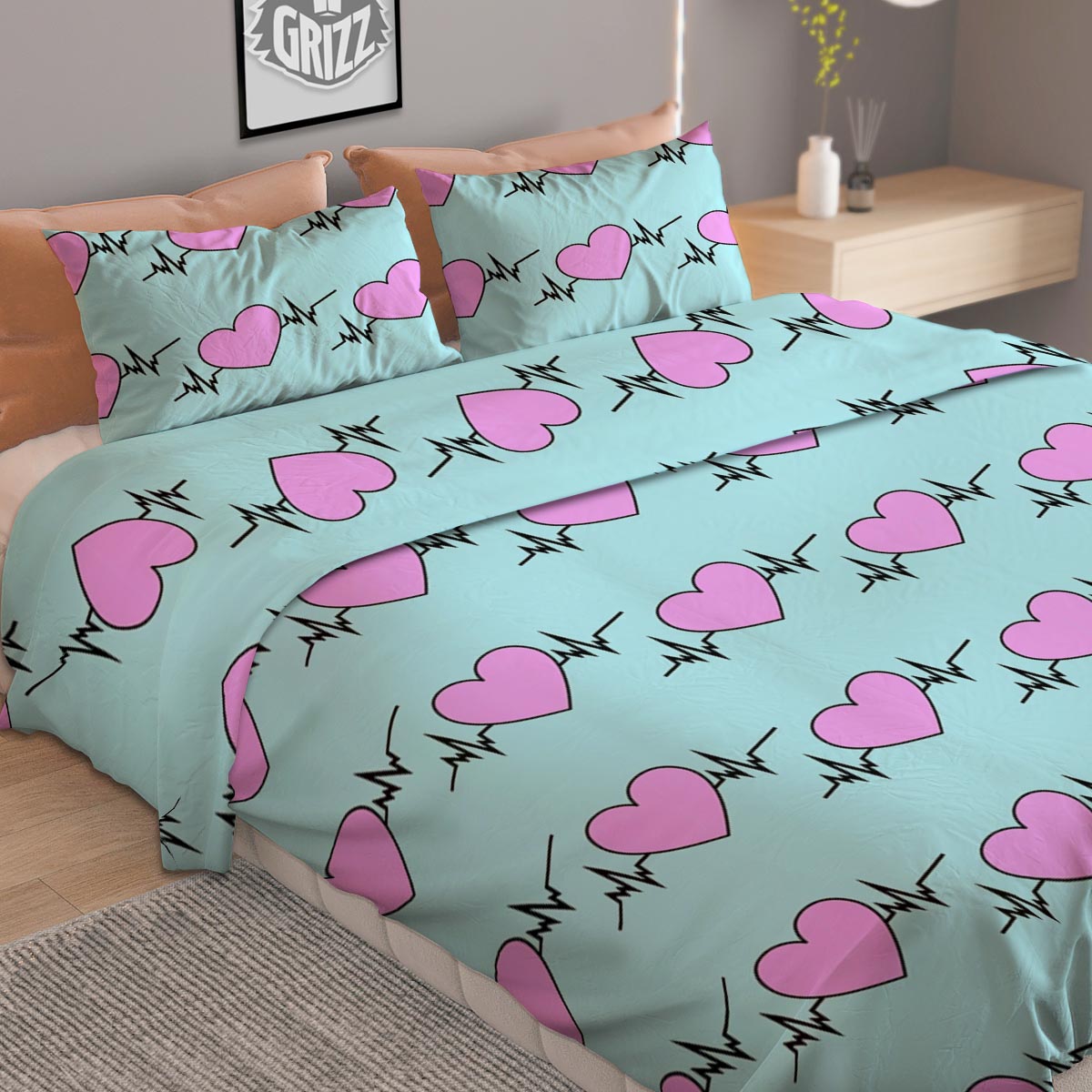 Hawaiian Summer Leaves Print Pattern Duvet Cover Bedding Set