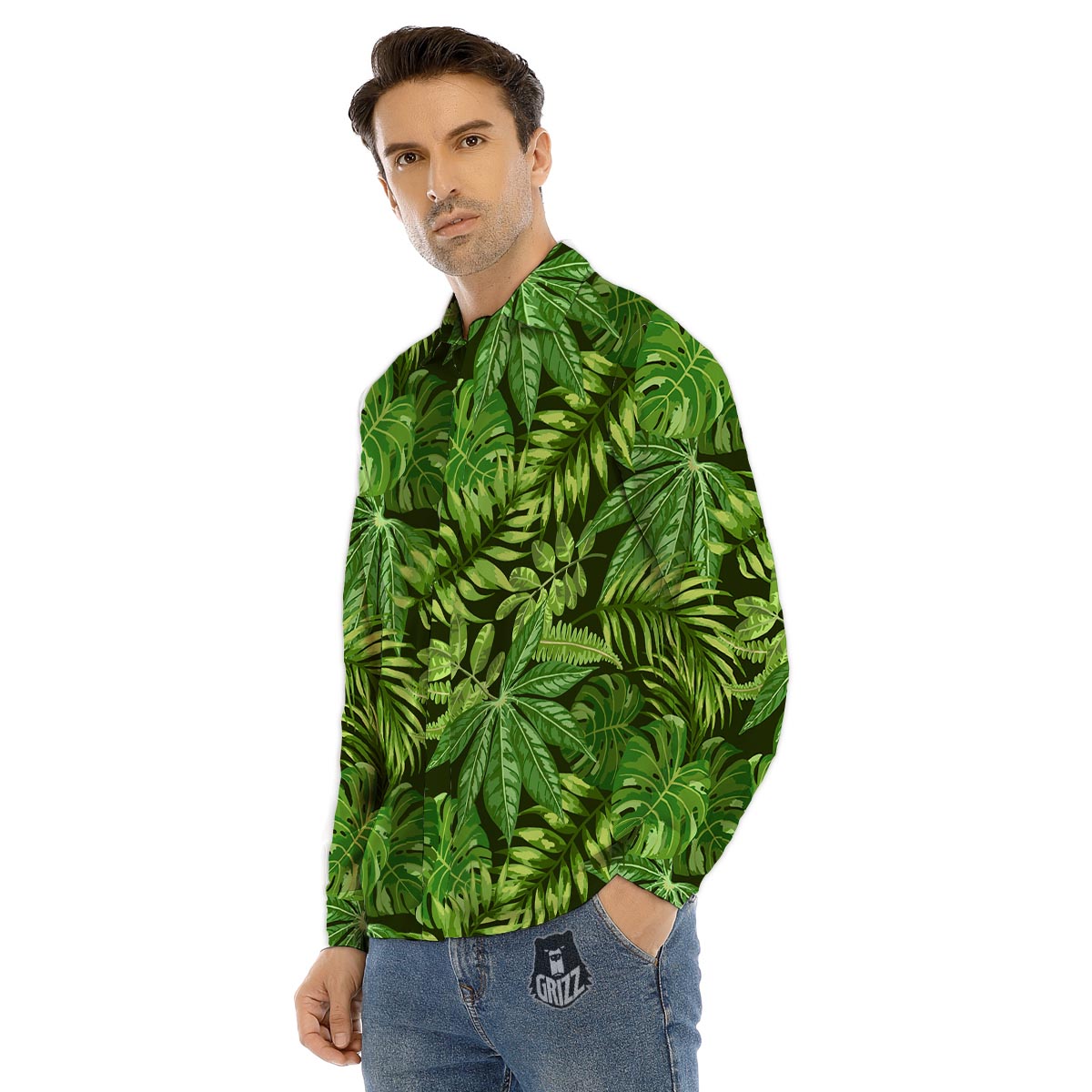 Heartbeat Pink Print Pattern Men's Dress Shirts-grizzshop