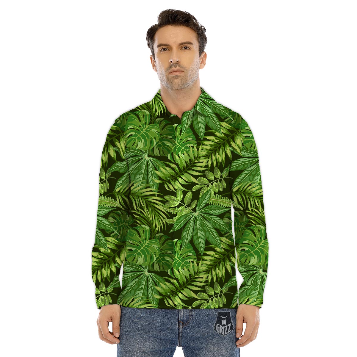 Heartbeat Pink Print Pattern Men's Dress Shirts-grizzshop