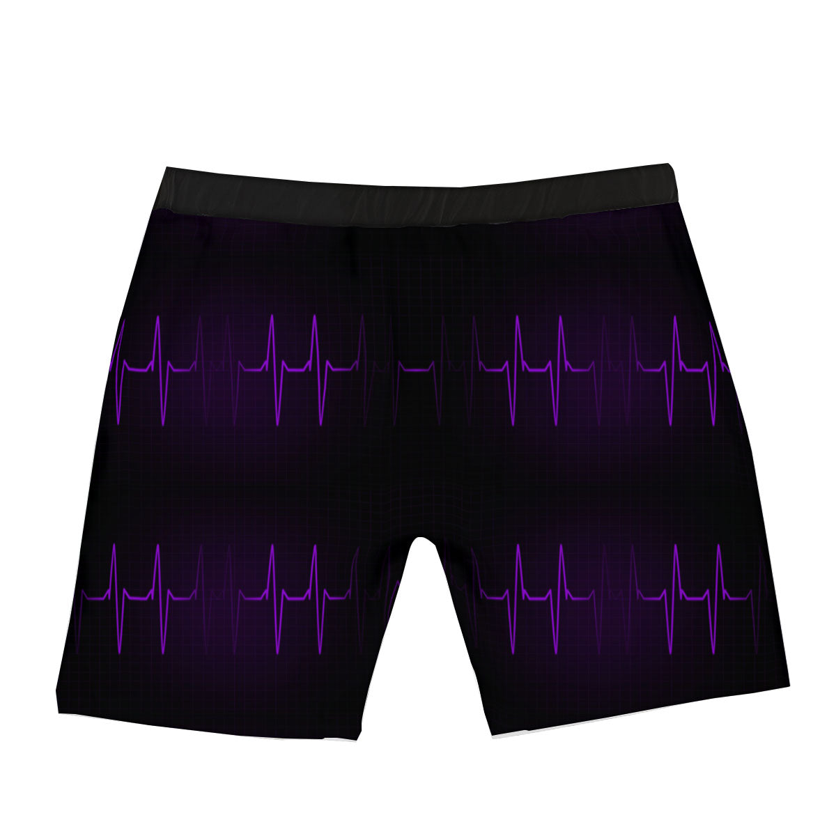 Heartbeat Purple Print Pattern Boxer Briefs-grizzshop