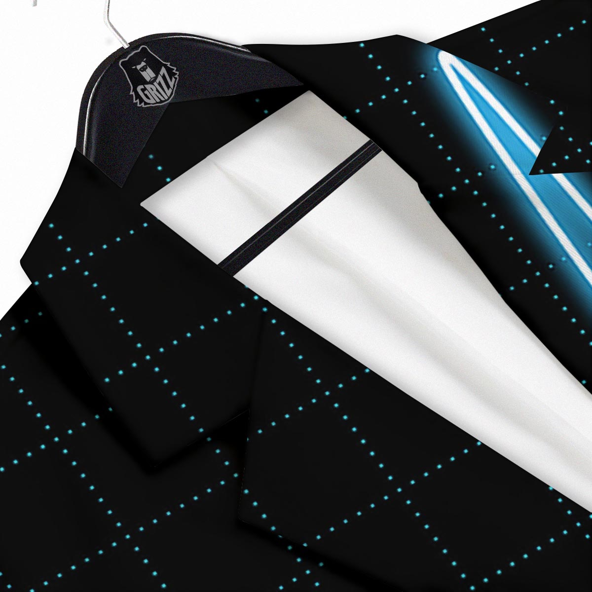 Heartbeat Teal Print Men's Sport Coat-grizzshop