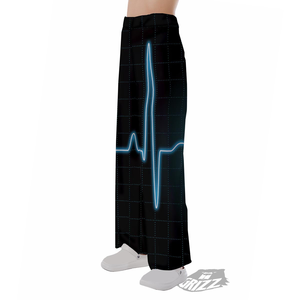 Heartbeat Teal Print Pajama Pants-grizzshop