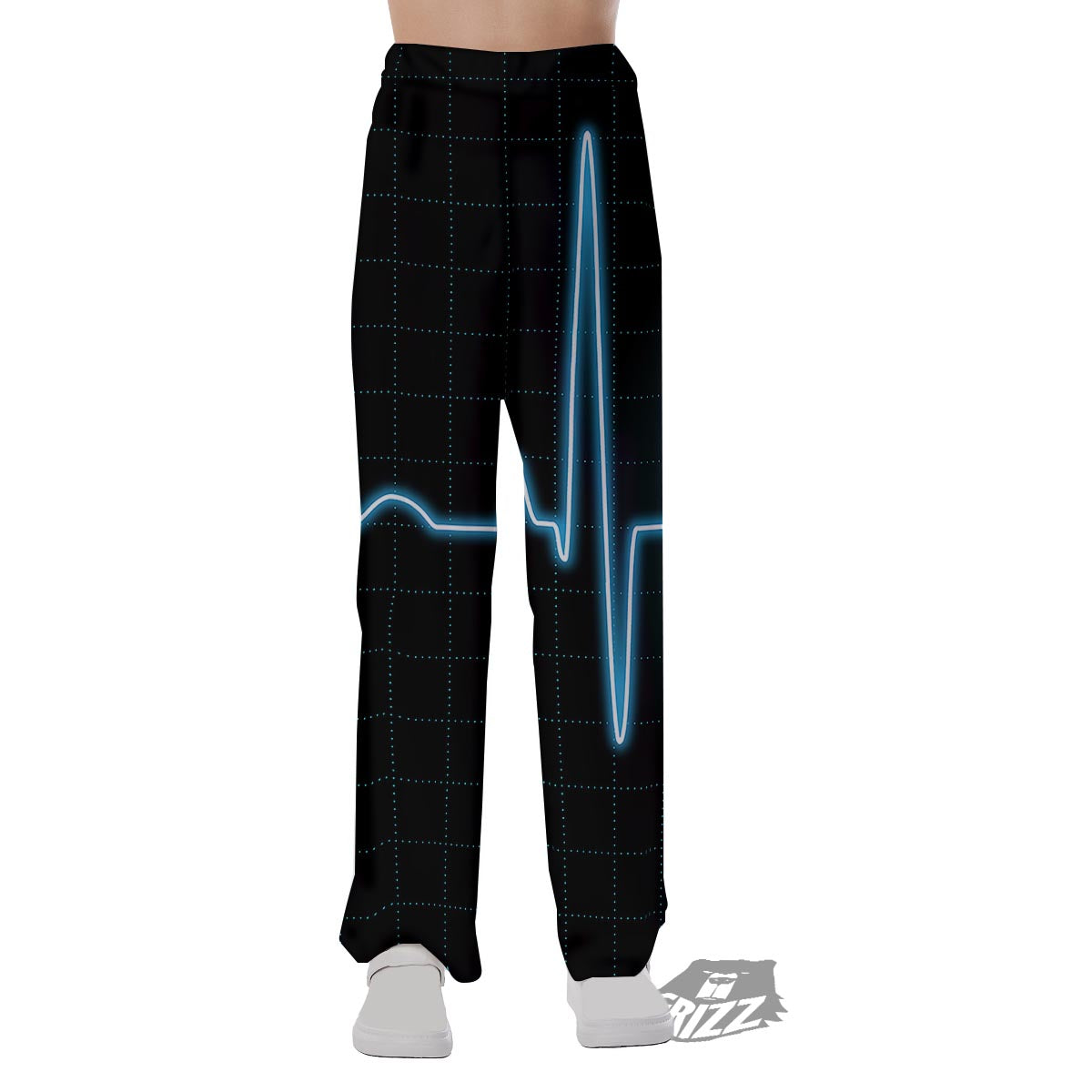 Heartbeat Teal Print Pajama Pants-grizzshop