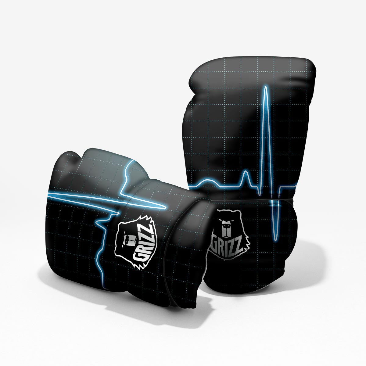 Heartbeat Teal Print Pro Boxing Glove