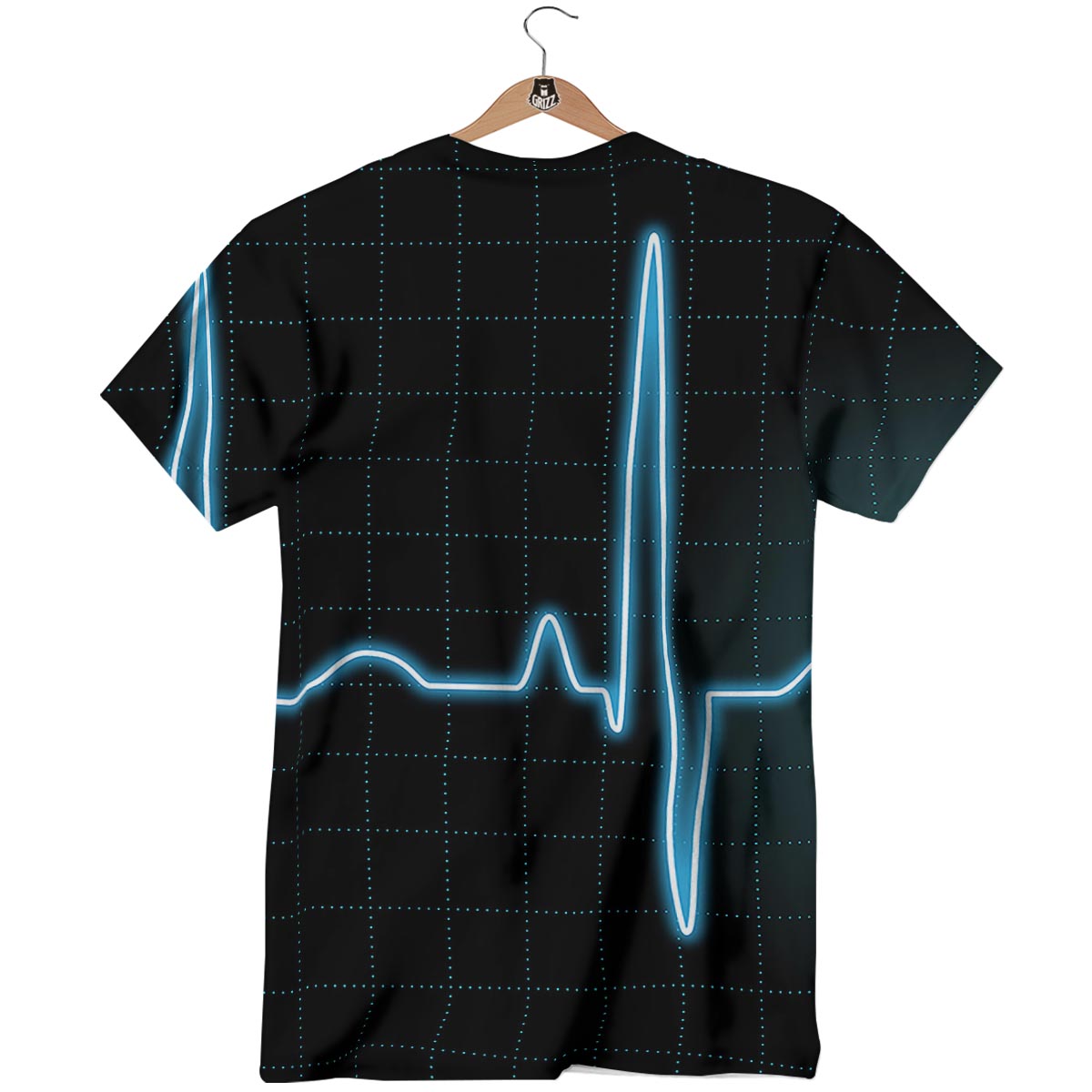 Heartbeat Teal Print T-Shirt-grizzshop